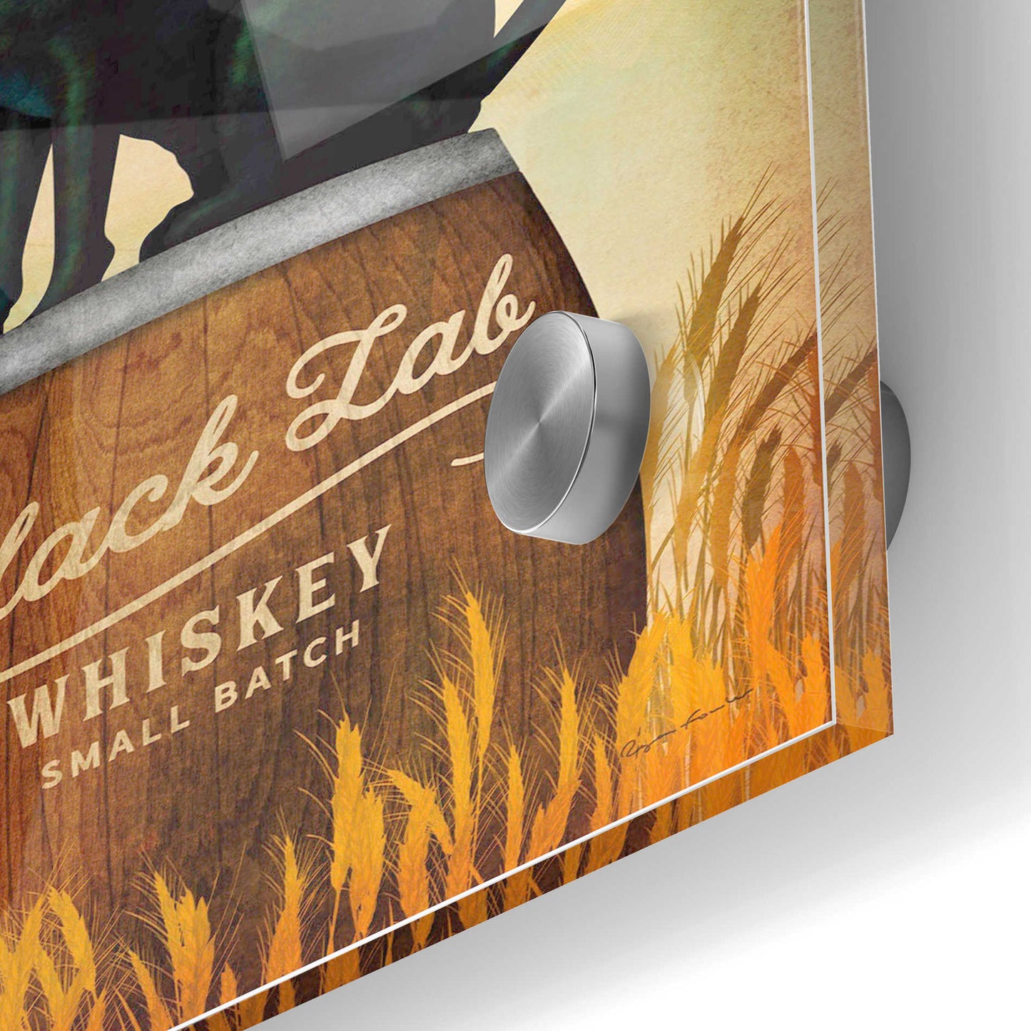 Epic Art 'Black Lab Whiskey' by Ryan Fowler, Acrylic Glass Wall Art,24x36