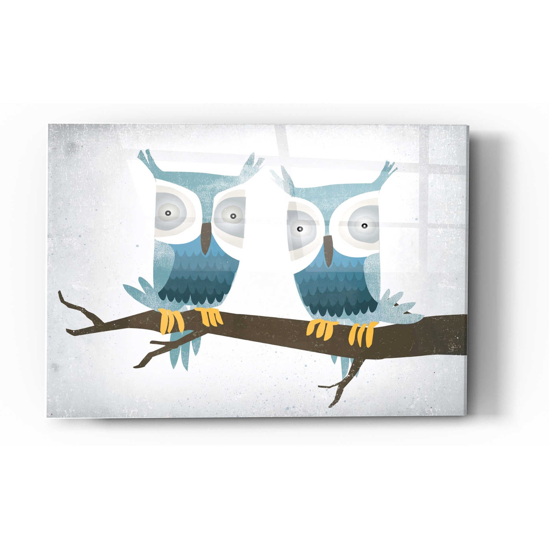 Epic Art 'Tan Owls Bright' by Ryan Fowler, Acrylic Glass Wall Art,24x36