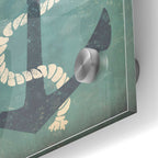 Epic Art 'Nautical Anchor Vertical Blue' by Ryan Fowler, Acrylic Glass Wall Art,24x36