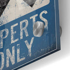 Epic Art 'Experts Only Blue' by Ryan Fowler, Acrylic Glass Wall Art,24x36