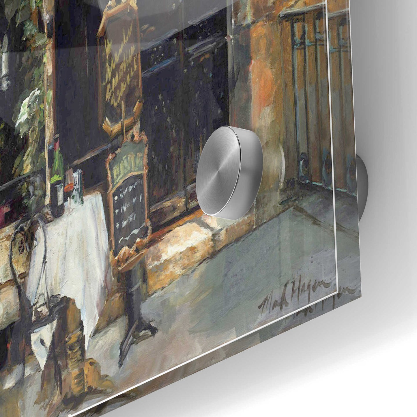 Epic Art 'Meeting at the Cafe' by Marilyn Hageman, Acrylic Glass Wall Art,24x36