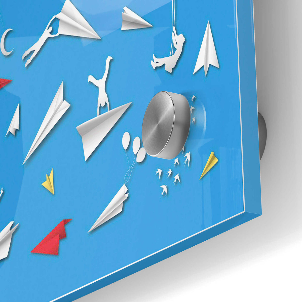 Epic Art 'Paper Planes' Acrylic Glass Wall Art,24x36