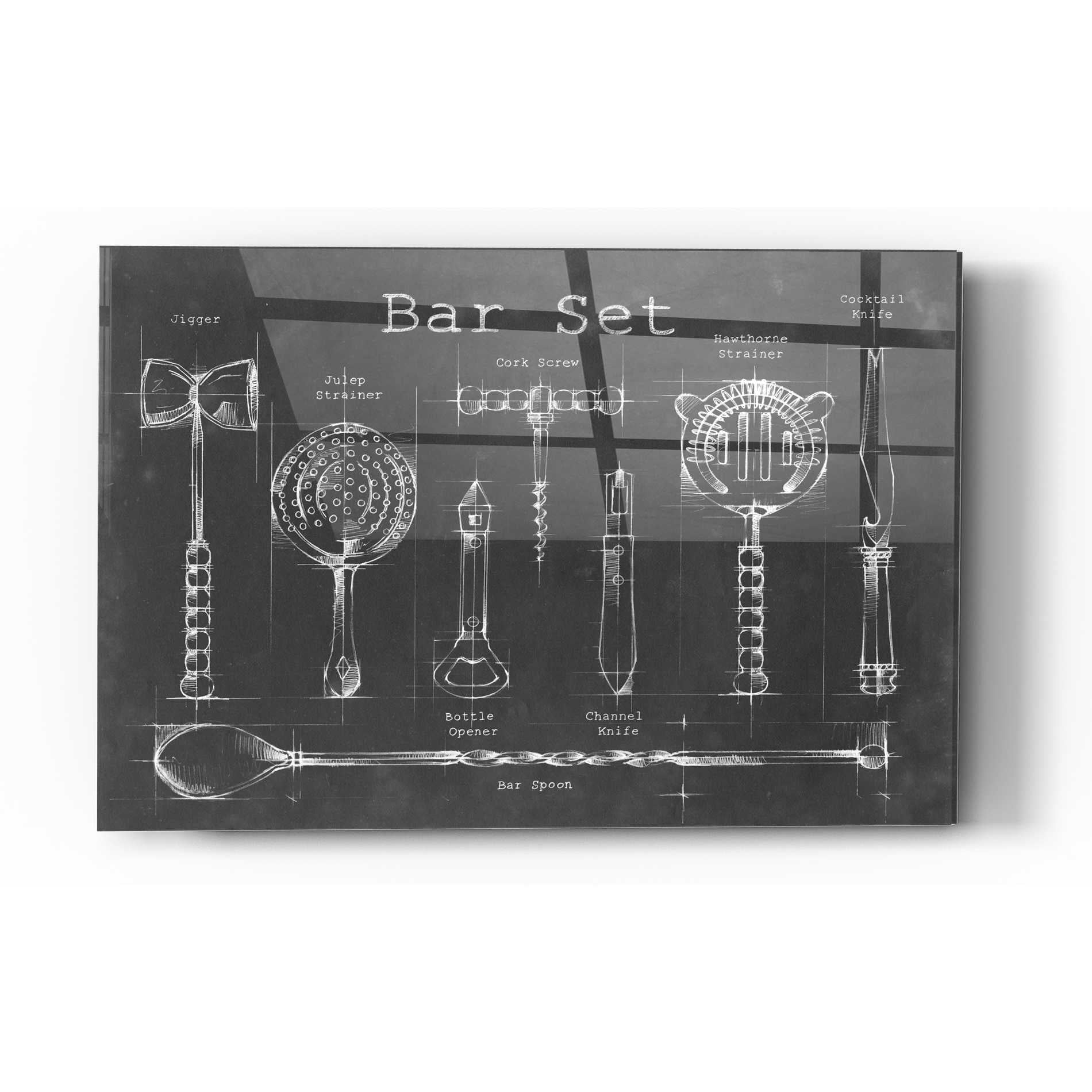 Epic Art 'Bar Set' by Ethan Harper Acrylic Glass Wall Art,24x36
