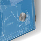 Epic Art 'Blueprint Boxer' by Ethan Harper Acrylic Glass Wall Art,24x36