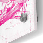 Epic Art 'Flight Schematic I in Pink' by Ethan Harper Acrylic Glass Wall Art,24x36