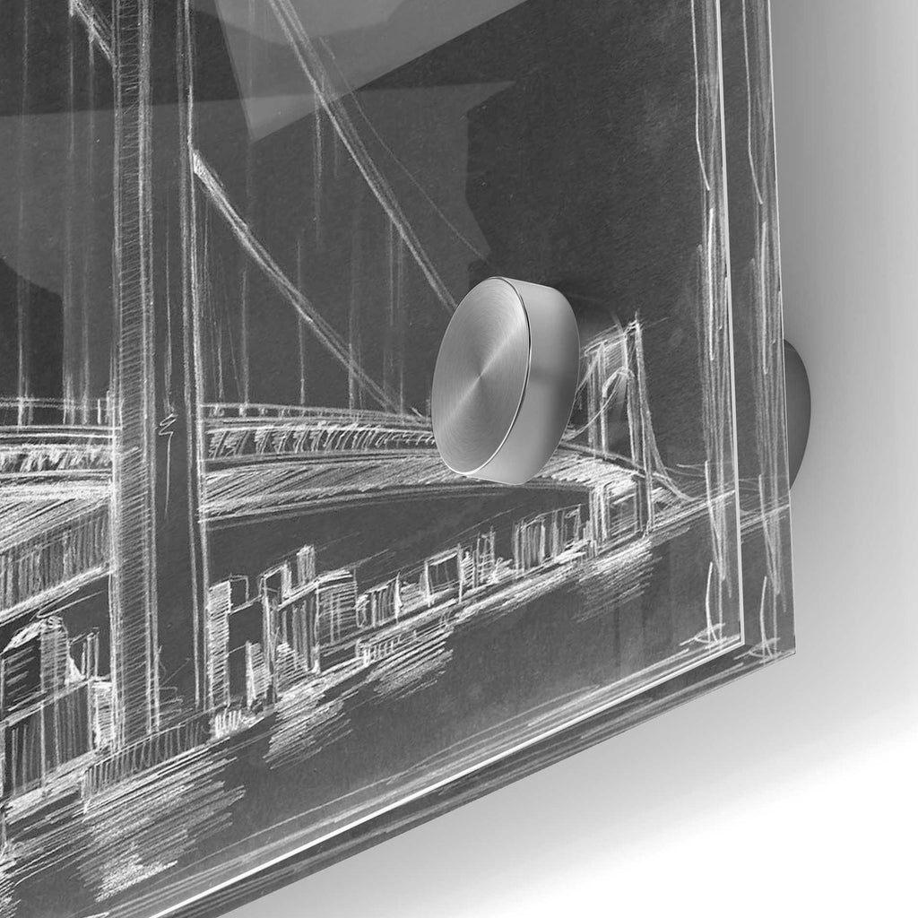 Epic Art 'Suspension Bridge Blueprint II' by Ethan Harper Acrylic Glass Wall Art,24x36