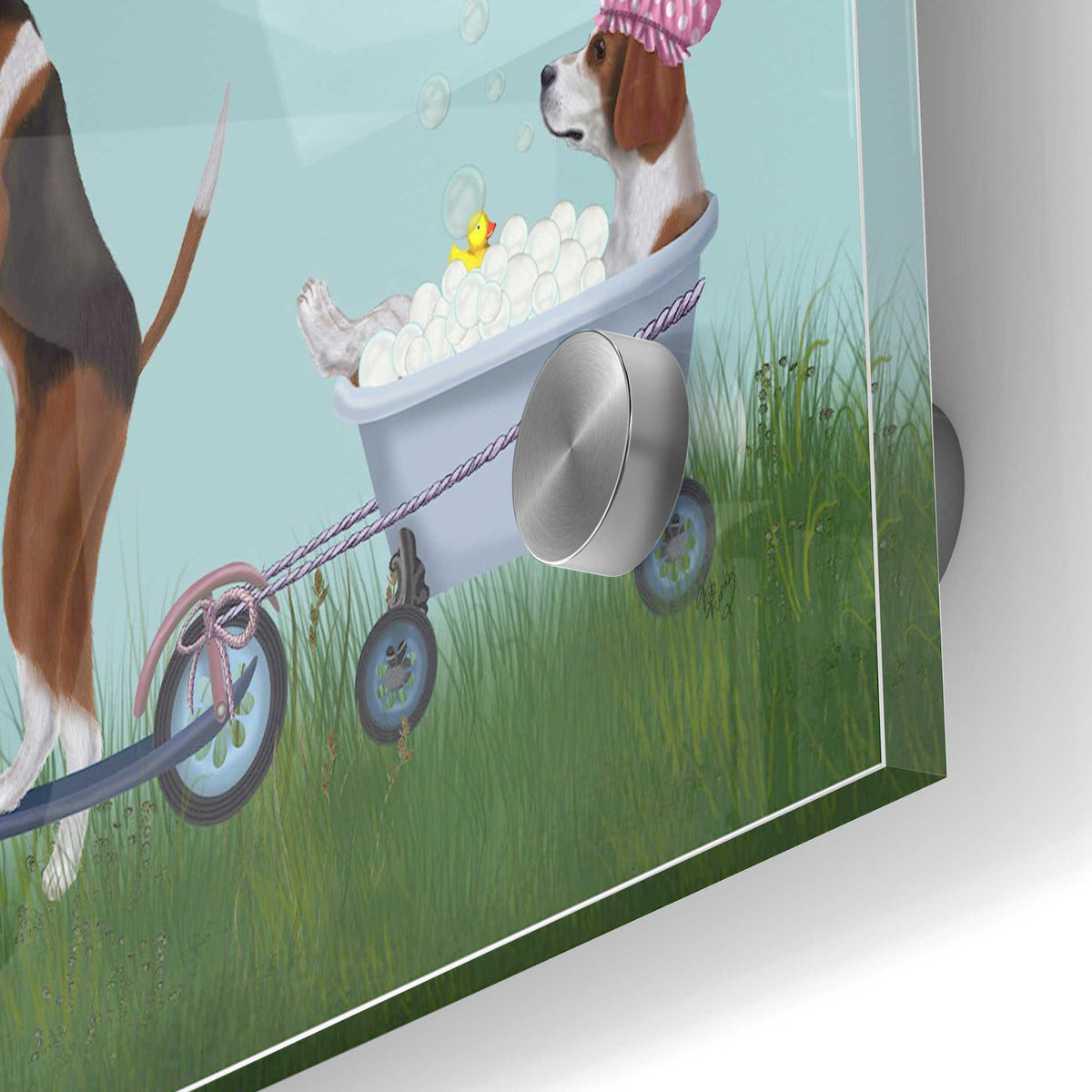 Epic Art 'Beagle Scooter' by Fab Funky Acrylic Glass Wall Art,24x36