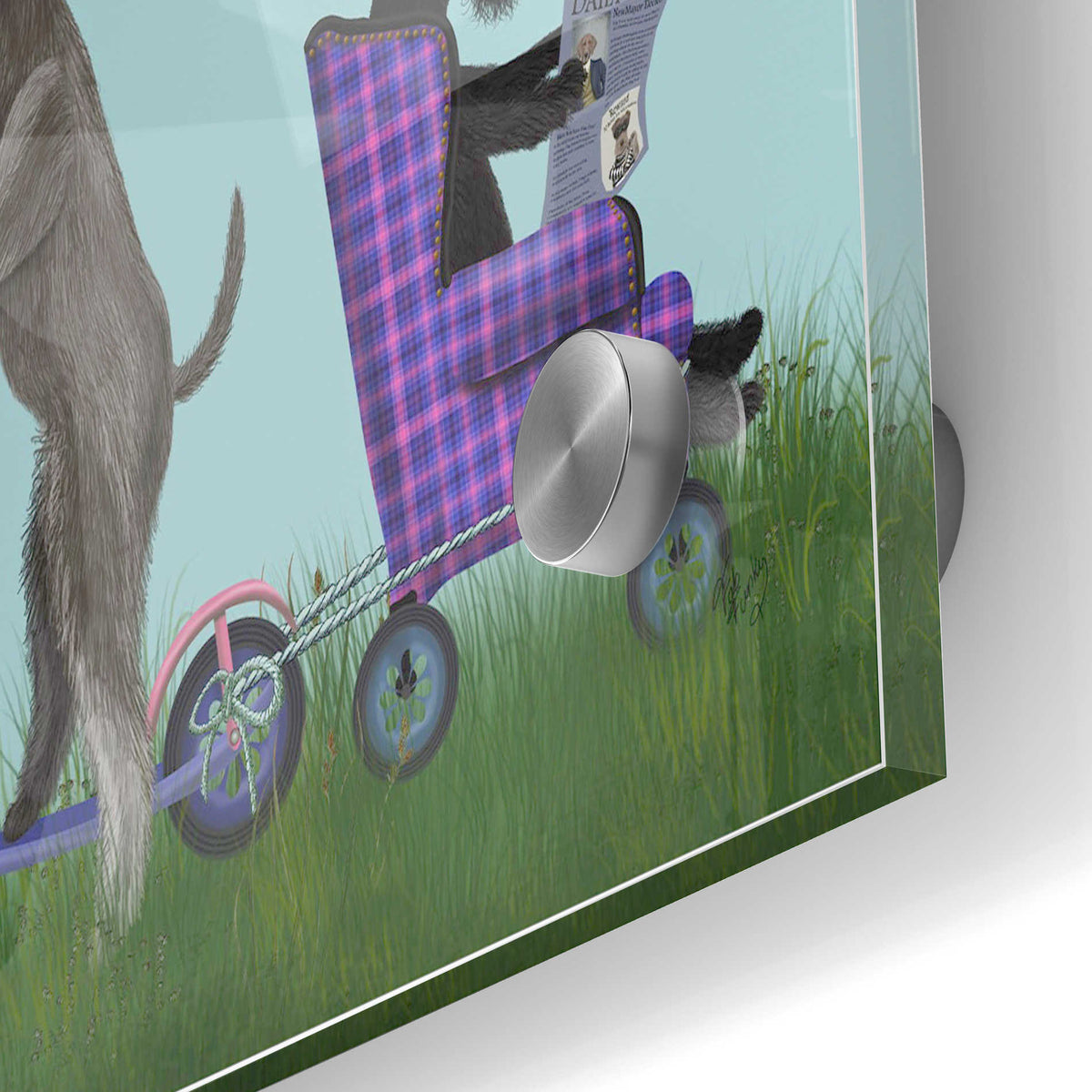 Epic Art 'Schnauzer Scooter' by Fab Funky Acrylic Glass Wall Art,24x36