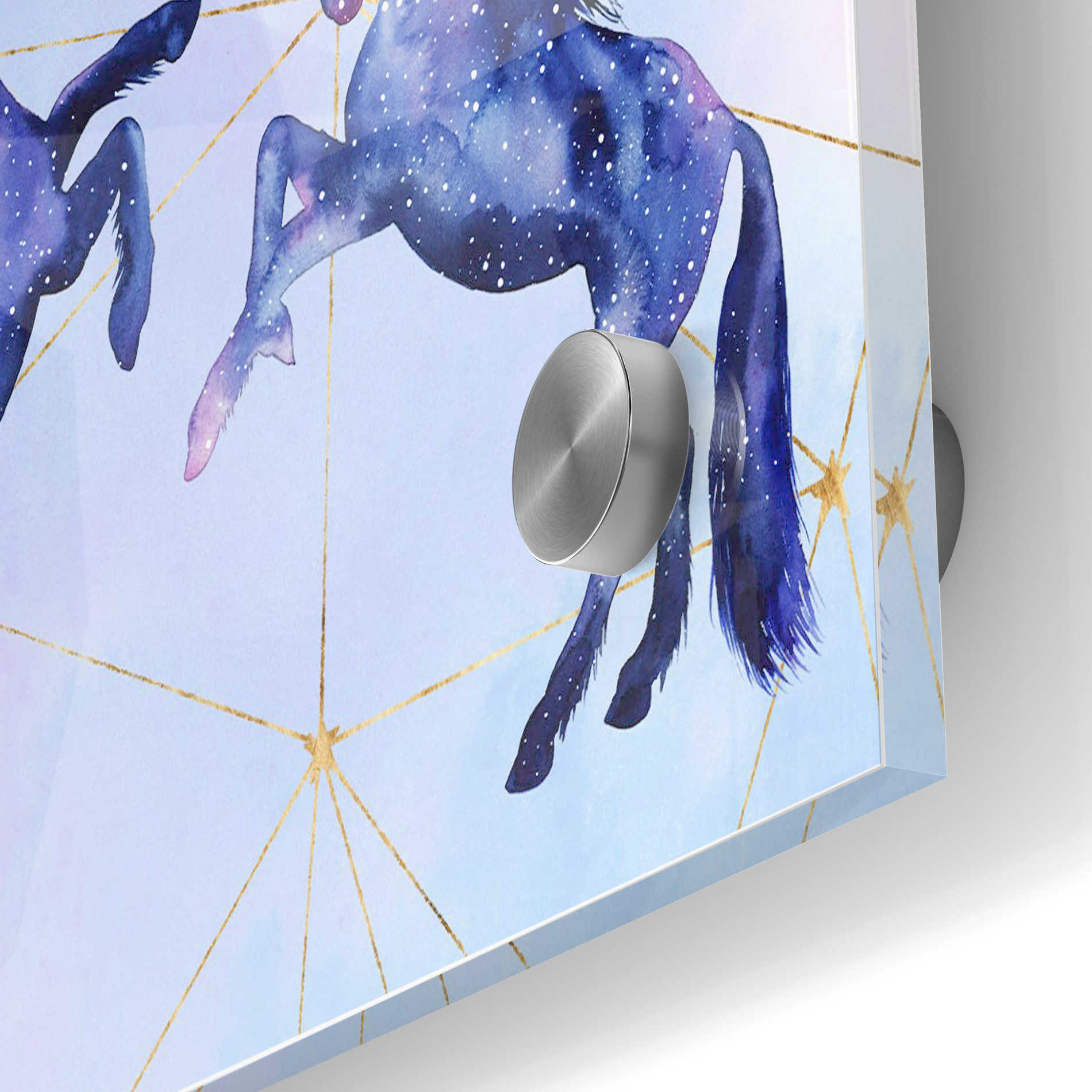 Epic Art 'Unicorn Universe Collection A' by Grace Popp Acrylic Glass Wall Art,24x36