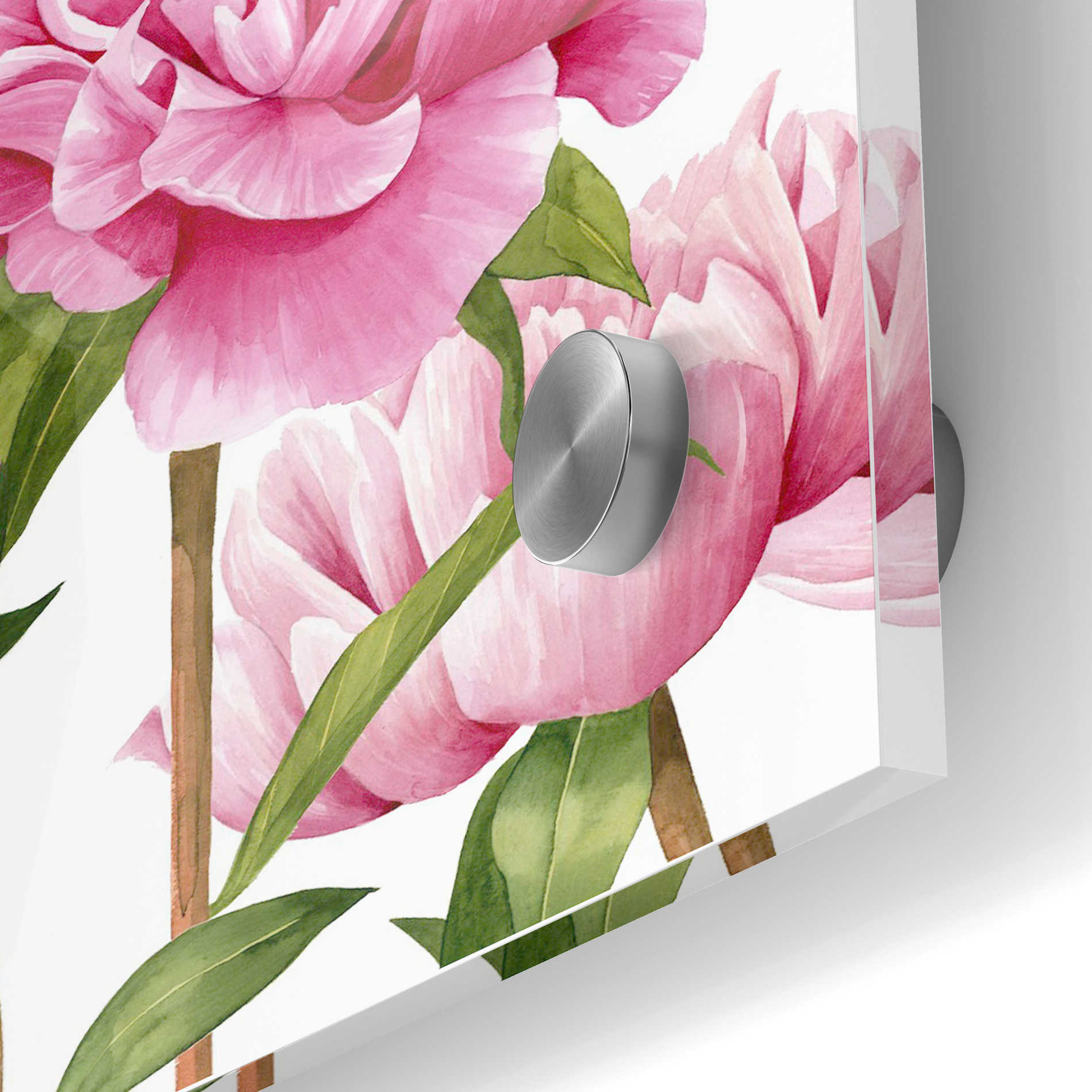 Epic Art 'Winsome Peonies II' by Grace Popp Acrylic Glass Wall Art,24x36