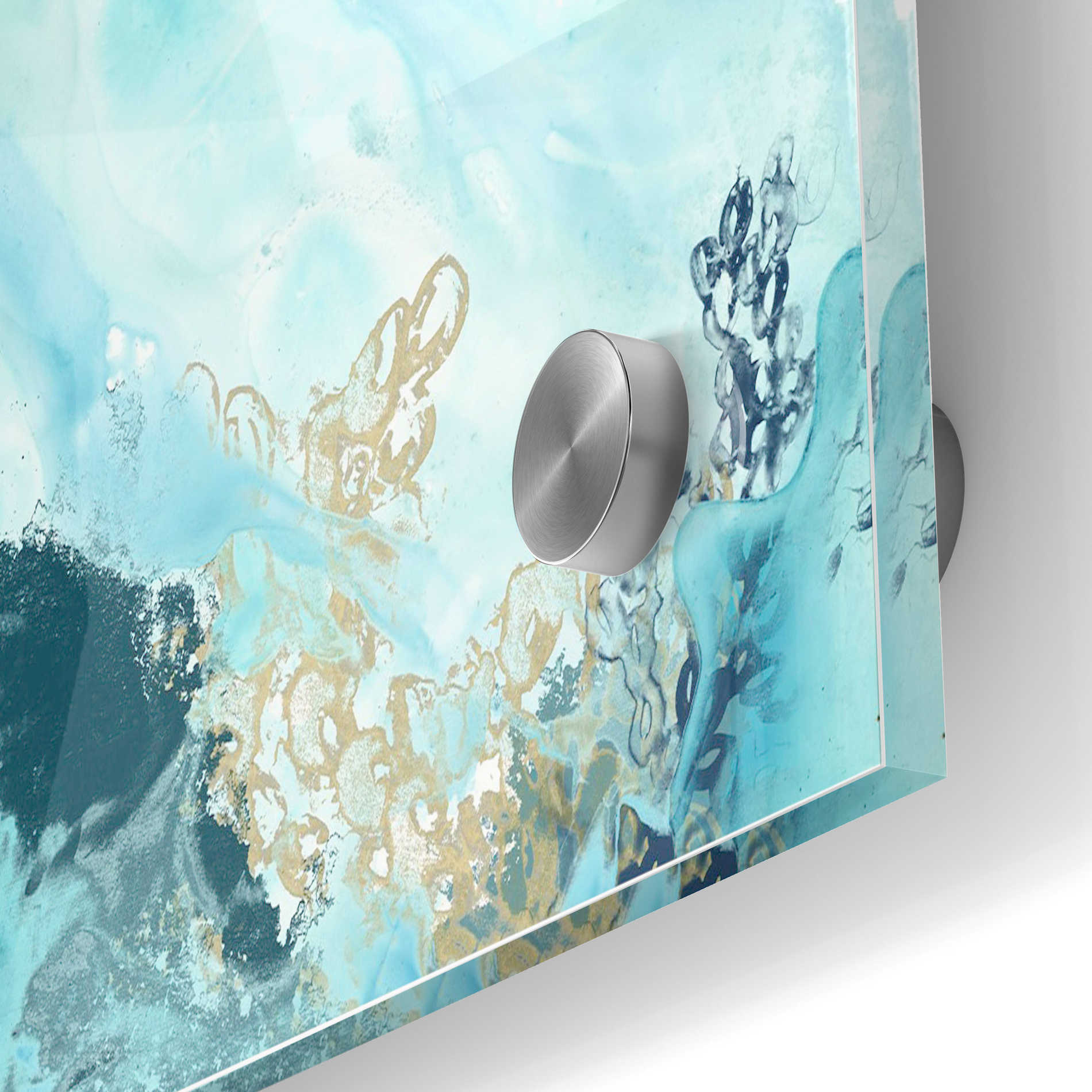 Epic Art 'Aqua Wave Form II' by June Erica Acrylic Glass Wall Art,24x36