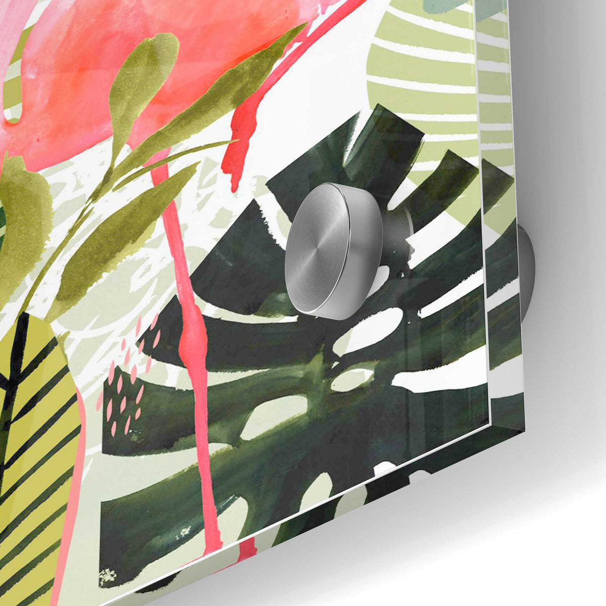 Epic Art 'Flamingo Forest I' by Victoria Borges Acrylic Glass Wall Art,24x36