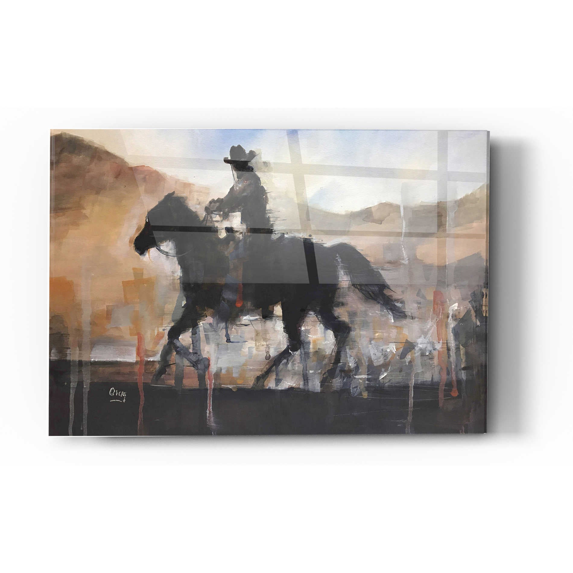 Epic Art 'The Chase' by Oscar Alvarez Pardo, Acrylic Glass Wall Art,24x36