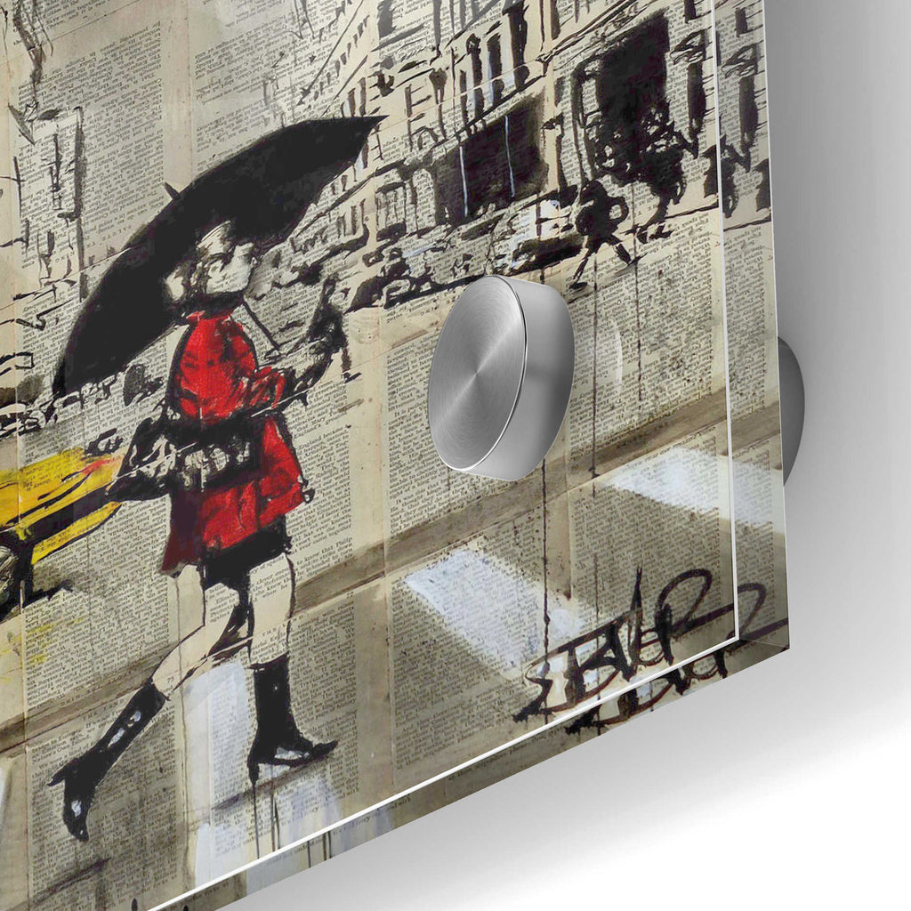 Epic Art 'Red Coat' by Loui Jover, Acrylic Glass Wall Art,24x36