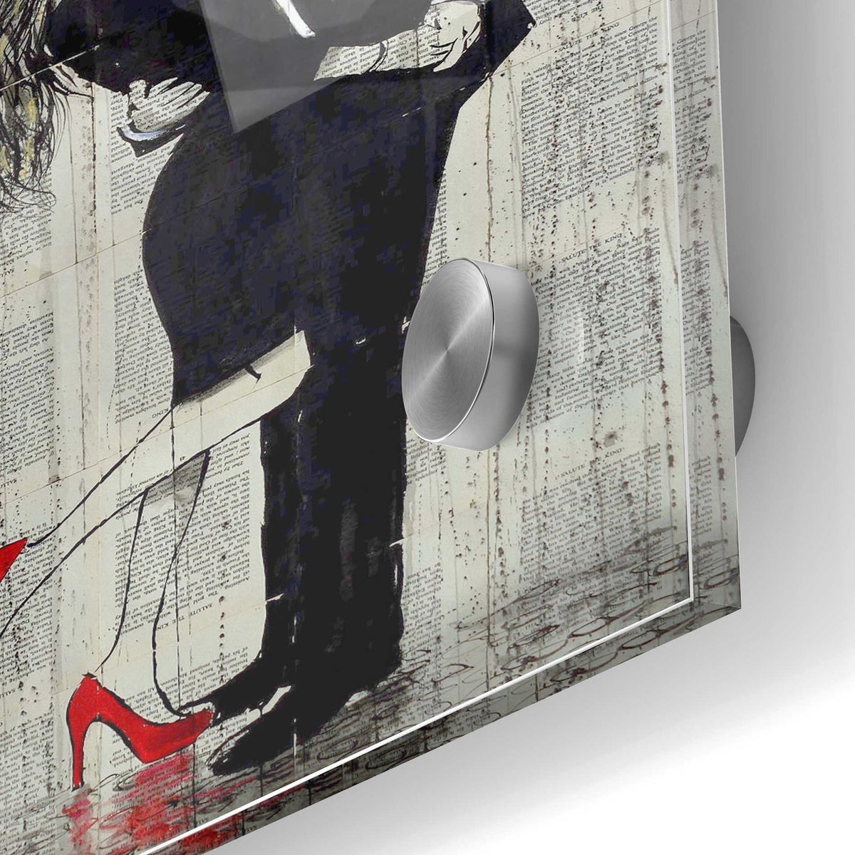 Epic Art 'The Kissing Rain' by Loui Jover, Acrylic Glass Wall Art,24x36