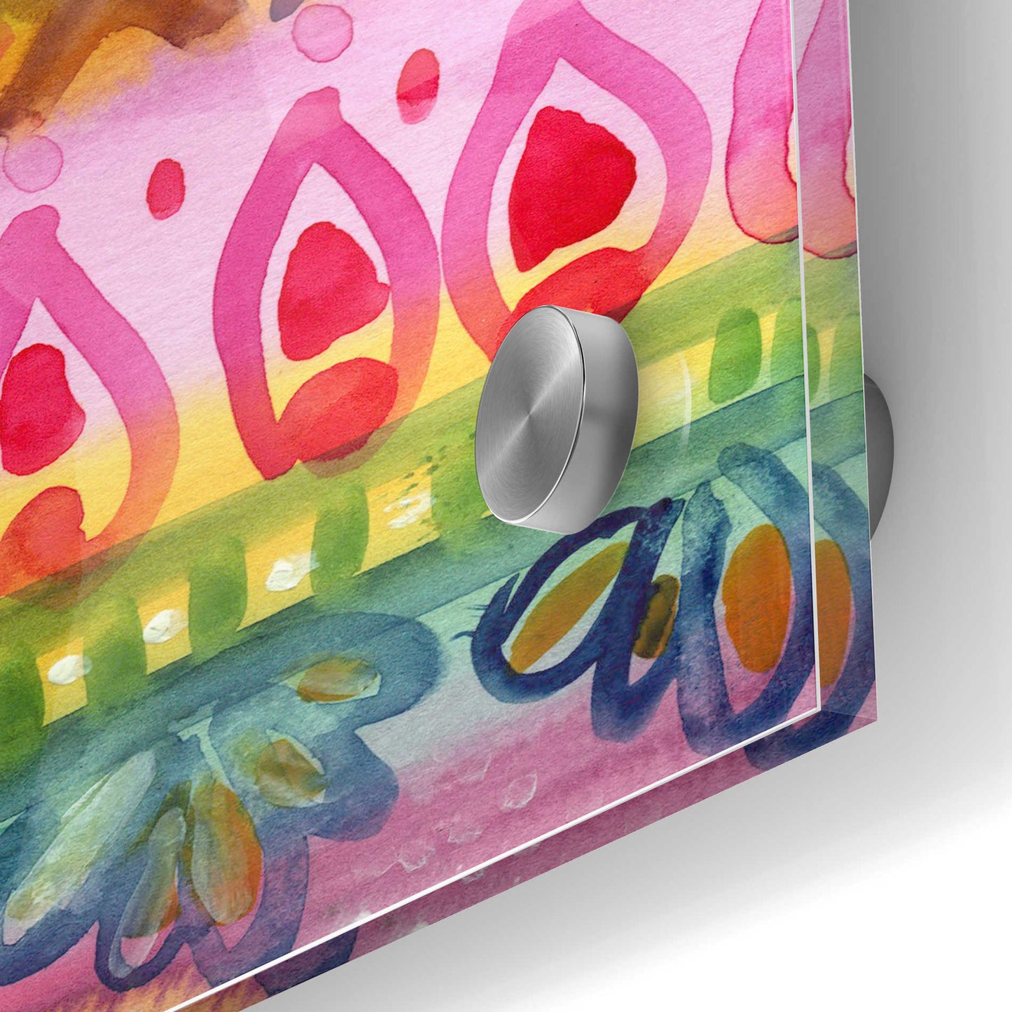 Epic Art 'Fiesta IV' by Linda Woods, Acrylic Glass Wall Art,24x36