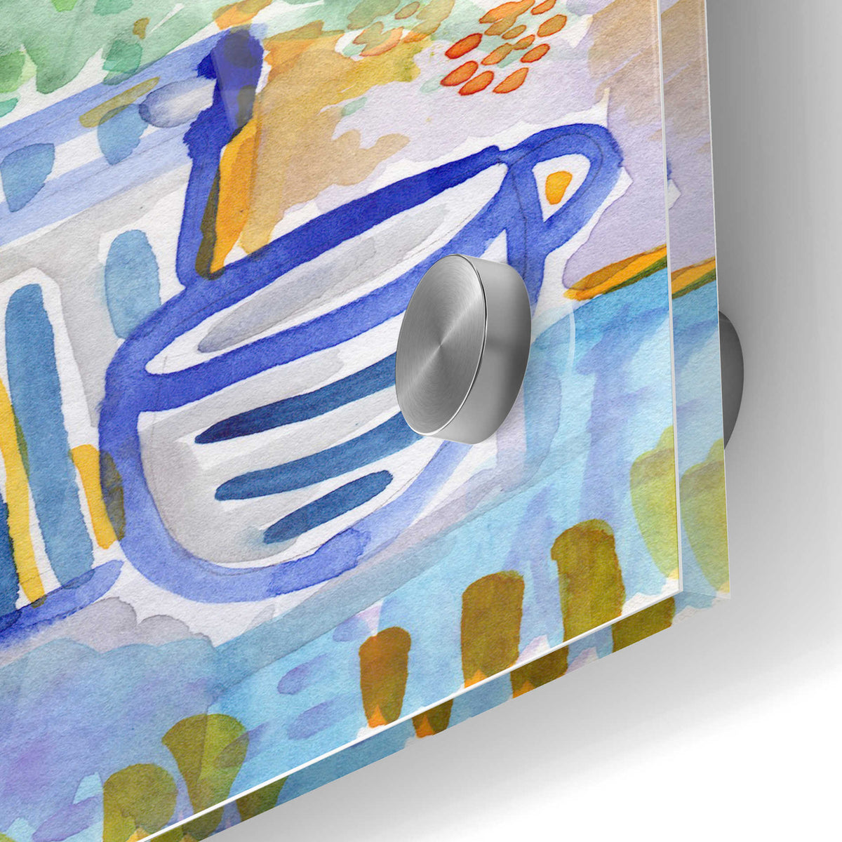 Epic Art 'Tea And Flowers I' by Linda Woods, Acrylic Glass Wall Art,24x36
