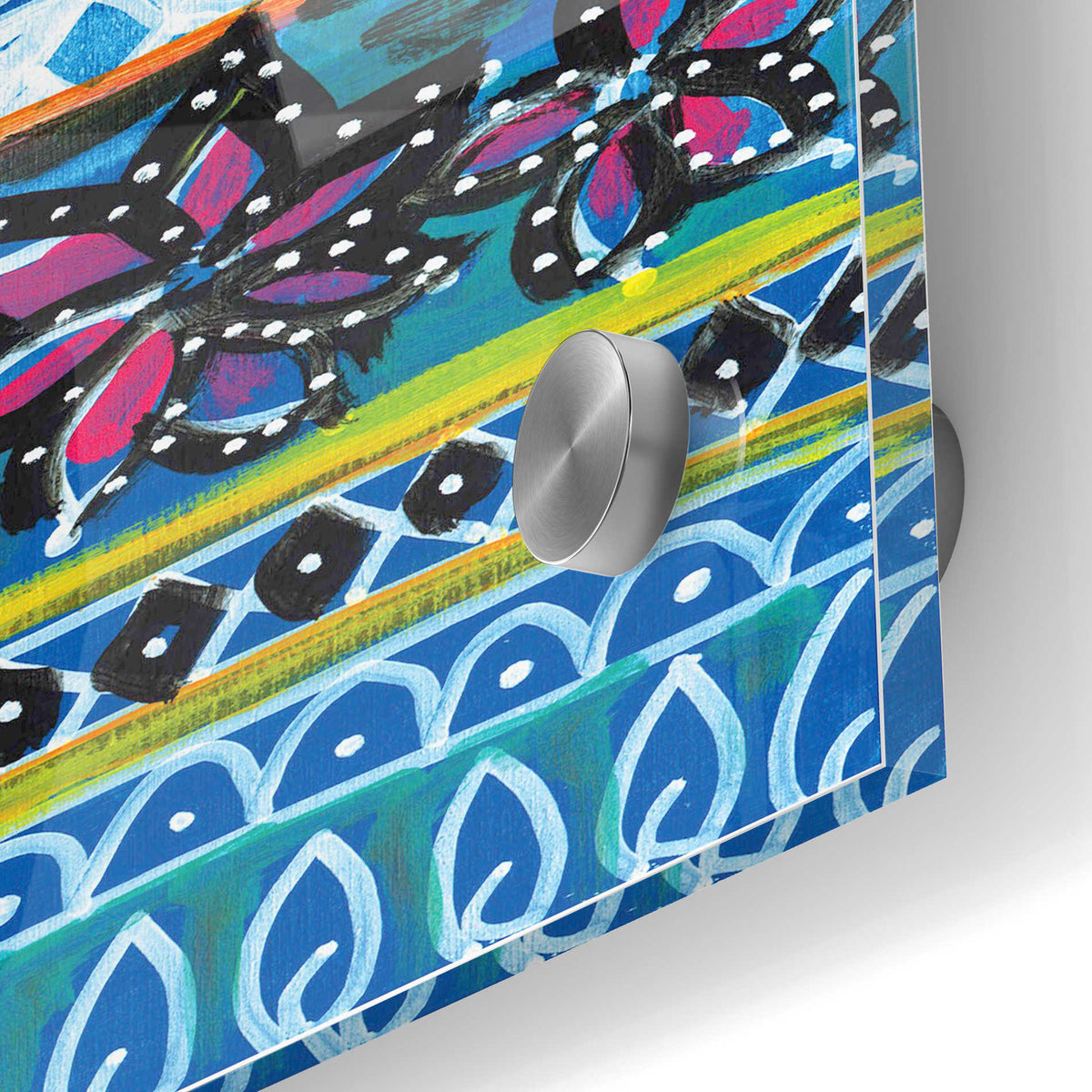 Epic Art 'Pattern Painting I' by Linda Woods, Acrylic Glass Wall Art,24x36