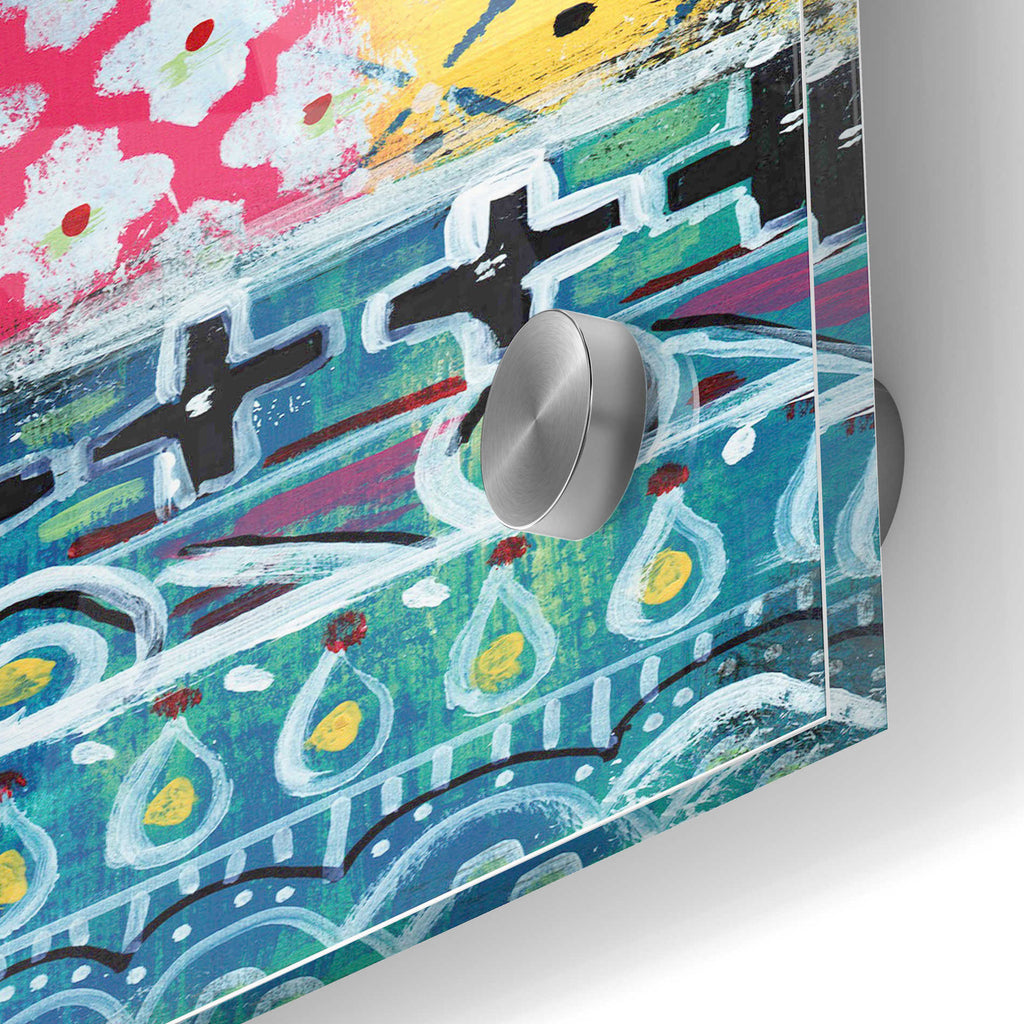 Epic Art 'Pattern Painting Vi' by Linda Woods, Acrylic Glass Wall Art,24x36