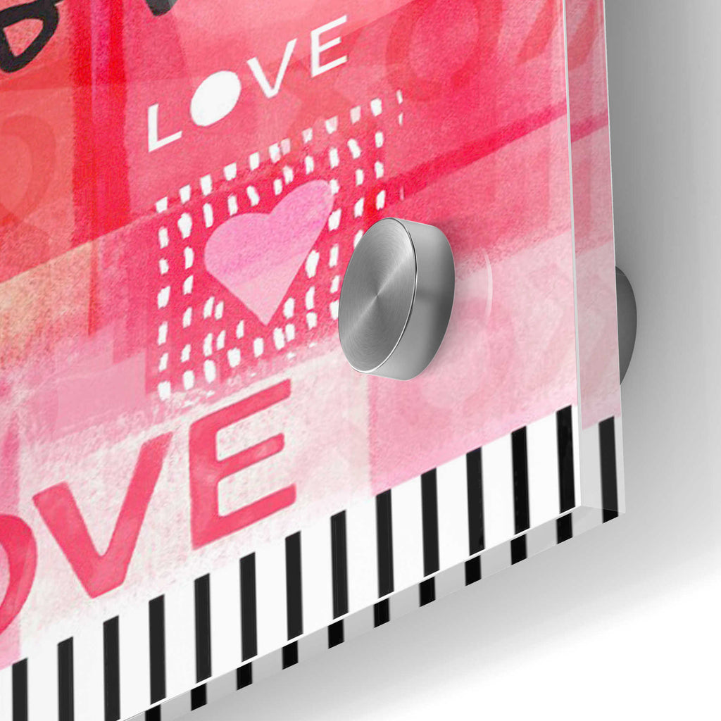 Epic Art 'Love Vertical' by Linda Woods, Acrylic Glass Wall Art,24x36
