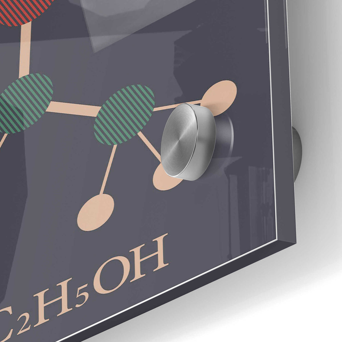 Epic Art 'Alcohol Molecule' Acrylic Glass Wall Art,24x36