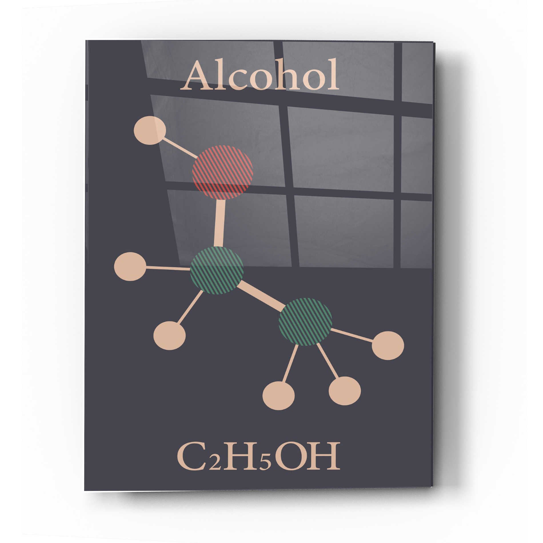 Epic Art 'Alcohol Molecule' Acrylic Glass Wall Art,24x36