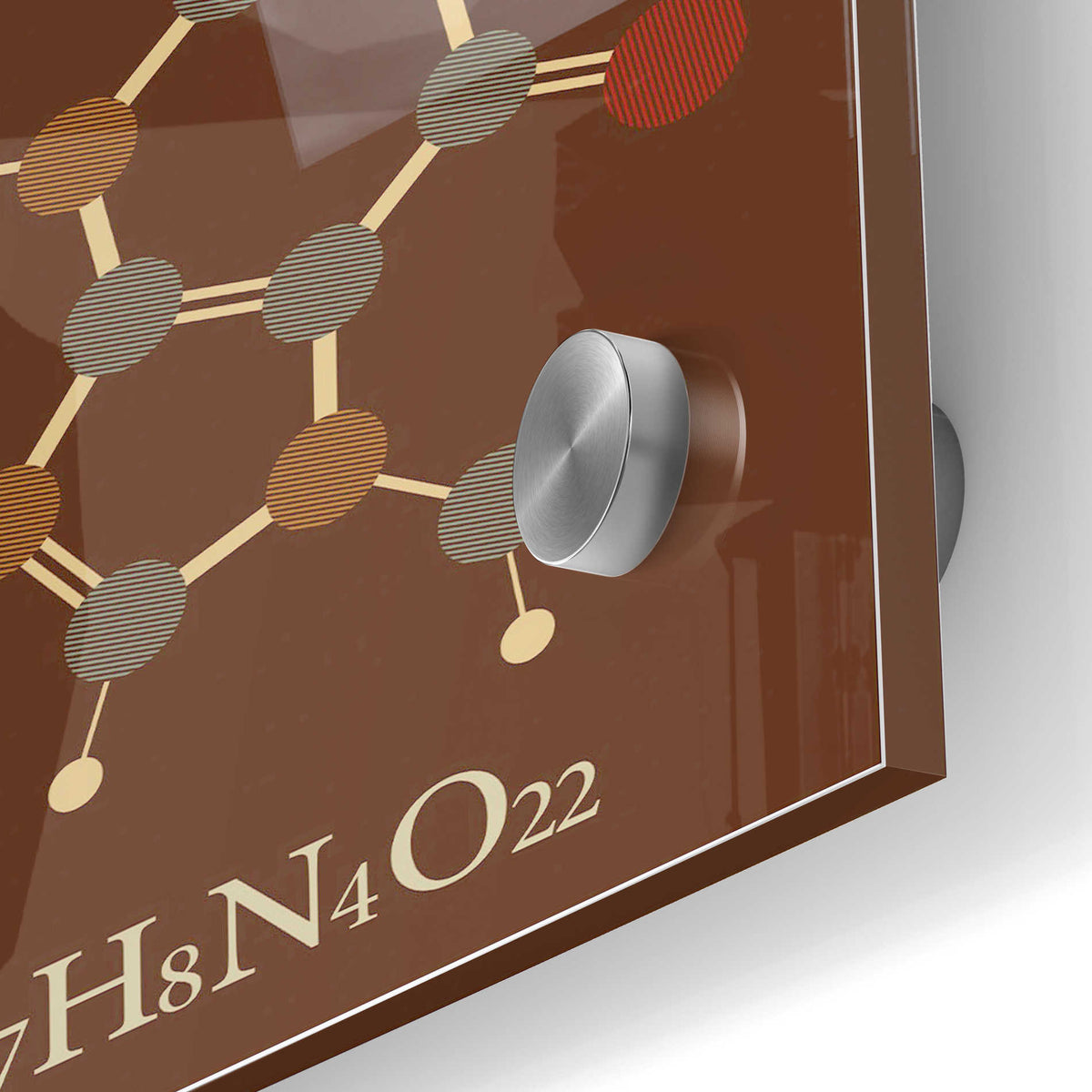 Epic Art 'Chocolate Molecule' Acrylic Glass Wall Art,24x36