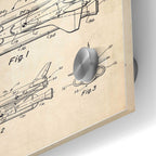 Epic Art 'Space Shuttle Blueprint Patent Parchment' Acrylic Glass Wall Art,24x36