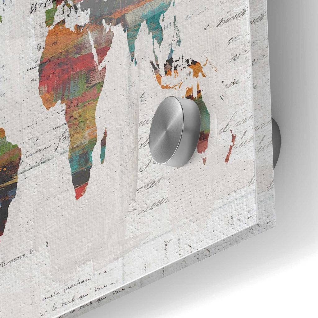 Epic Art 'Painted World Map IV' by Irena Orlov, Acrylic Glass Wall Art,24x36