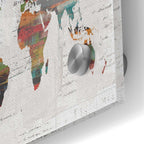 Epic Art 'Painted World Map IV' by Irena Orlov, Acrylic Glass Wall Art,24x36