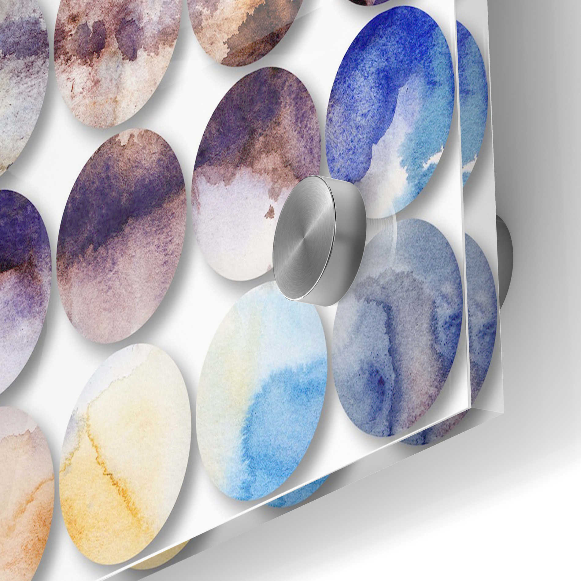 Epic Art 'Watercolor Colorful Circles 4' by Irena Orlov, Acrylic Glass Wall Art,24x36