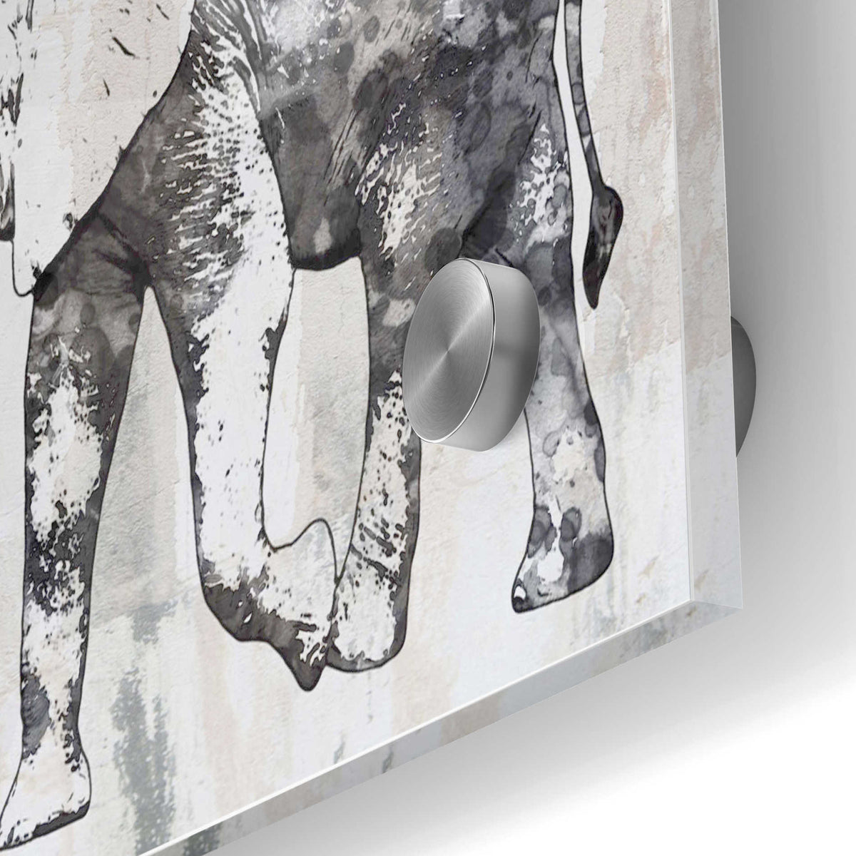 Epic Art 'Rustic Grey Elephant 2' by Irena Orlov, Acrylic Glass Wall Art,24x36