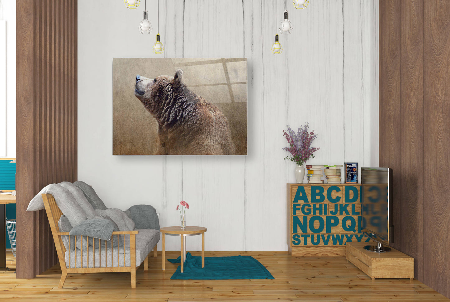 Epic Art 'Big Bear' by Karen Smith, Acrylic Glass Wall Art,24x36