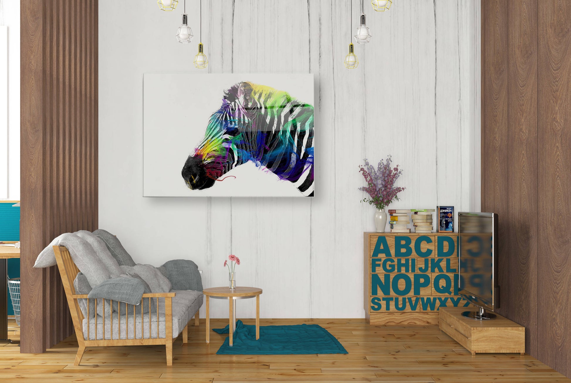 Epic Art 'Zebra' by Karen Smith, Acrylic Glass Wall Art,24x36