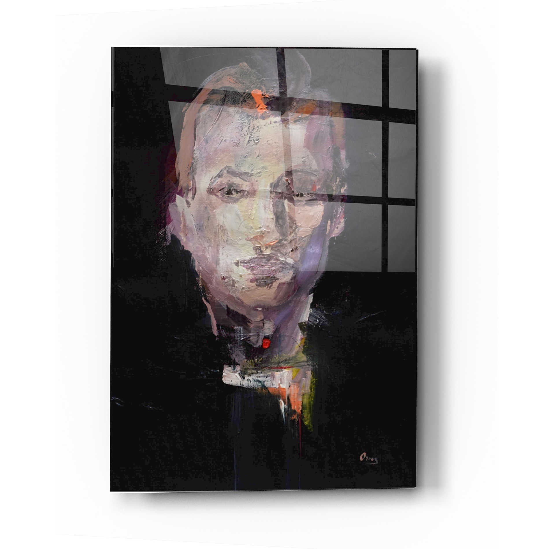 Epic Art 'Portrait 1' by Oscar Alvarez Pardo, Acrylic Glass Wall Art,24'x36