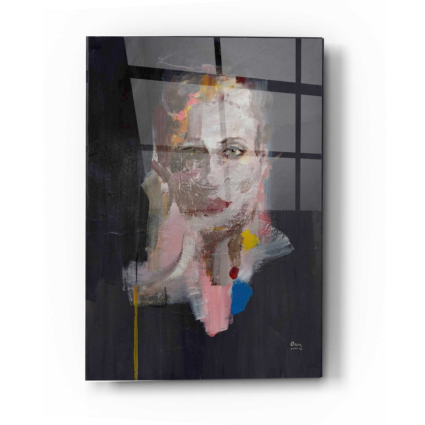 Epic Art 'Portrait 2' by Oscar Alvarez Pardo, Acrylic Glass Wall Art,24'x36