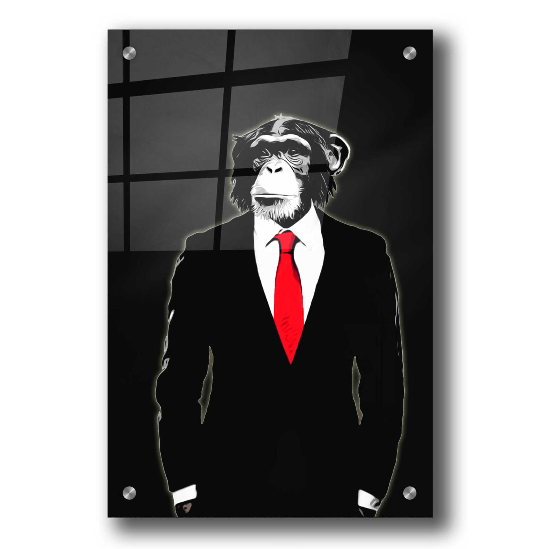 Epic Art 'Domesticated Monkey' by Nicklas Gustafsson, Acrylic Glass Wall Art,24x36