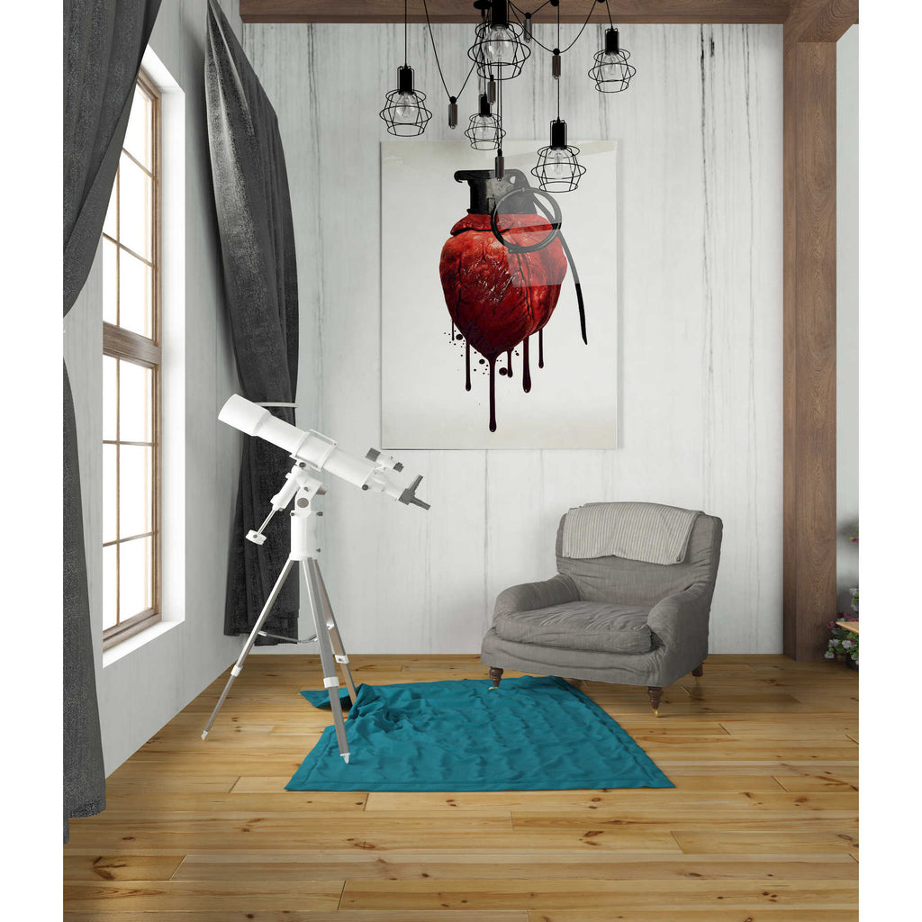 Epic Art 'Heart Grenade' by Nicklas Gustafsson, Acrylic Glass Wall Art,24x36