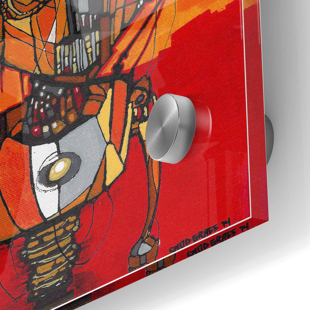Epic Art 'Segmented Man Orange' by Craig Snodgrass, Acrylic Glass Wall Art,24x36