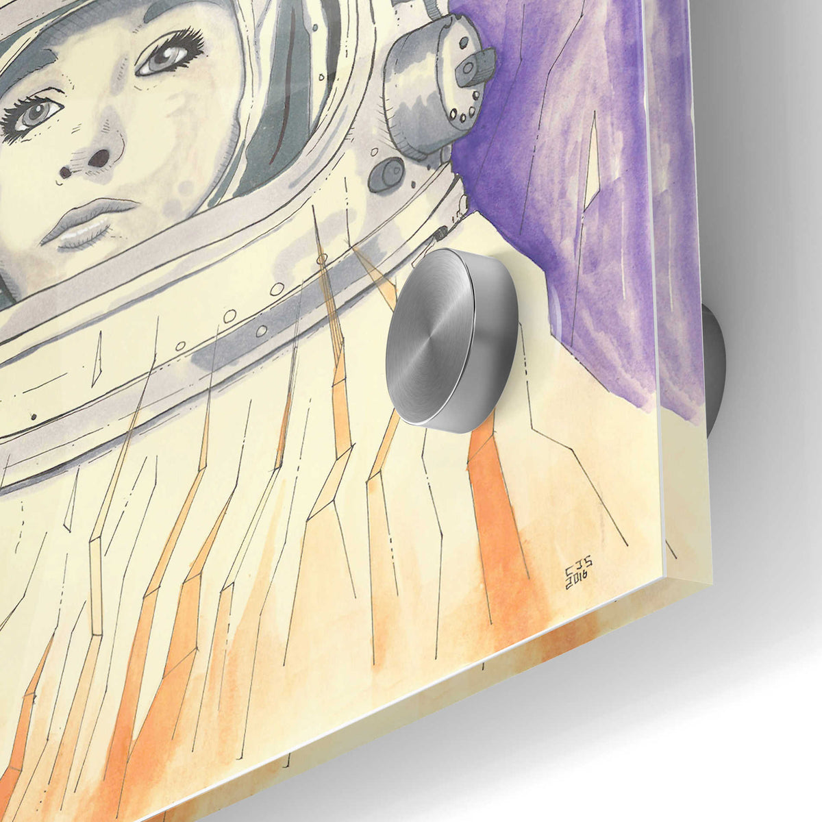Epic Art 'Space Queen Reconstruct' by Craig Snodgrass, Acrylic Glass Wall Art,24x36