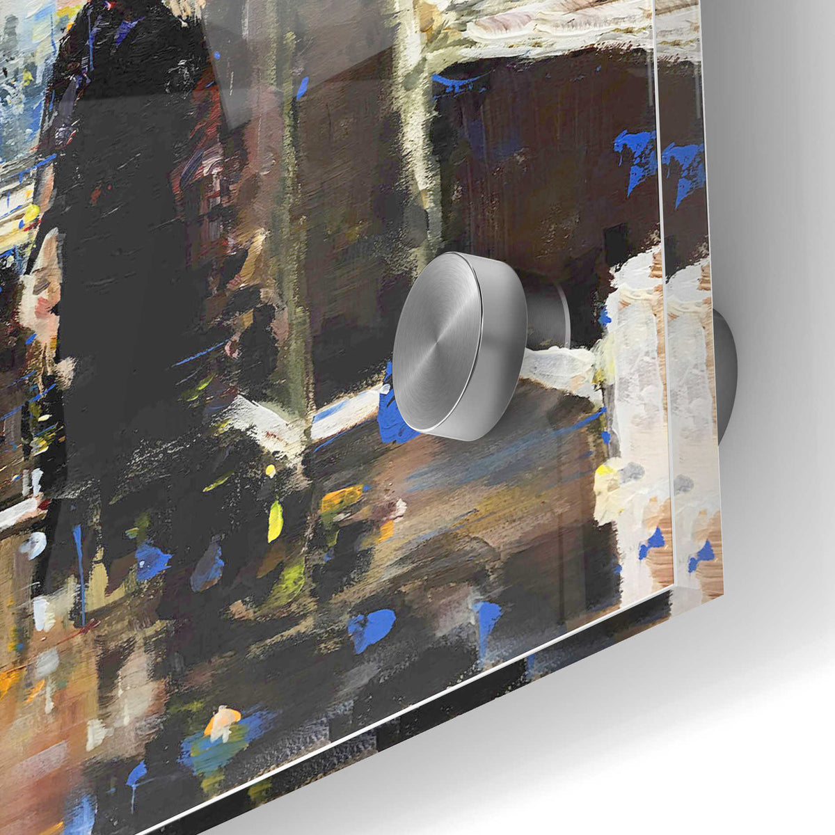 Epic Art 'At The Corner' by Oscar Alvarez Pardo, Acrylic Glass Wall Art,24x36