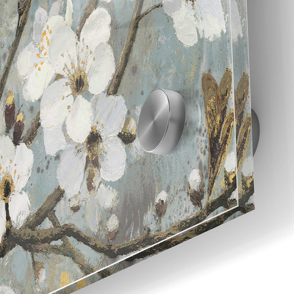Epic Art 'Cherry Blossoms I BLUE' by James Wiens, Acrylic Glass Wall Art,24x36