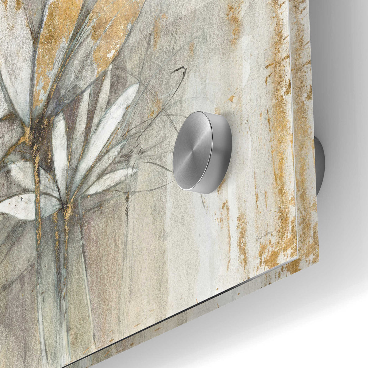 Epic Art 'Windflowers Gold' by Avery Tillmon, Acrylic Glass Wall Art,24x36