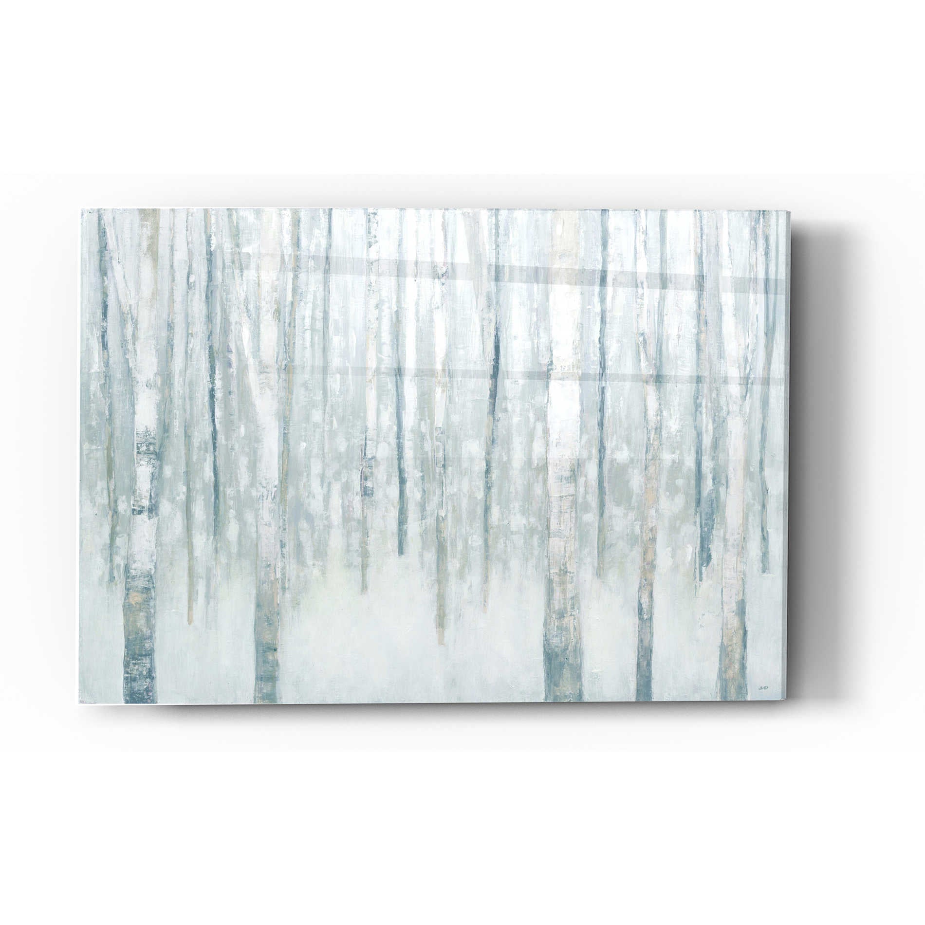 Epic Art 'Birches In Winter Blue' by Julia Purinton, Acrylic Glass Wall Art,24x36