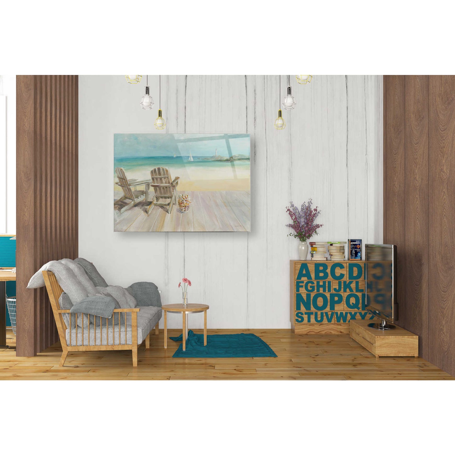 Epic Art 'Seaside Morning' by Danhui Nai, Acrylic Glass Wall Art,24x36