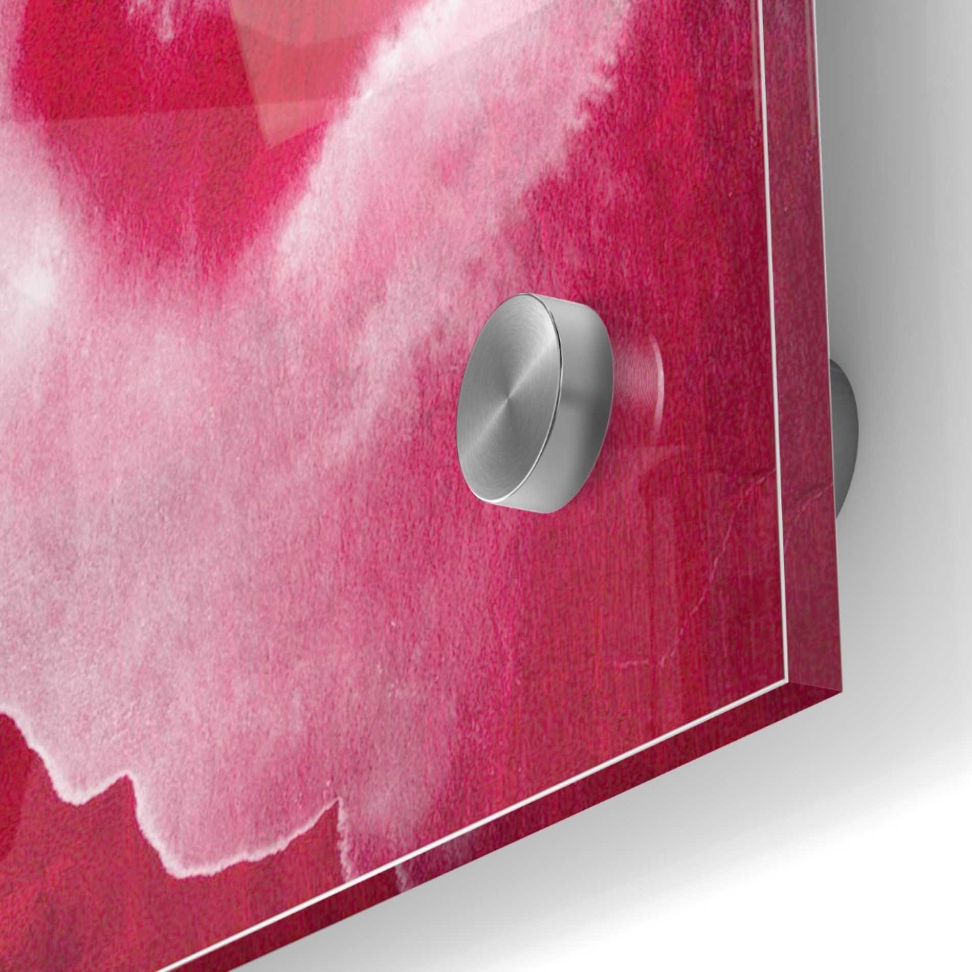 Epic Art 'Hot Pink Heart' by Linda Woods, Acrylic Glass Wall Art,36x36