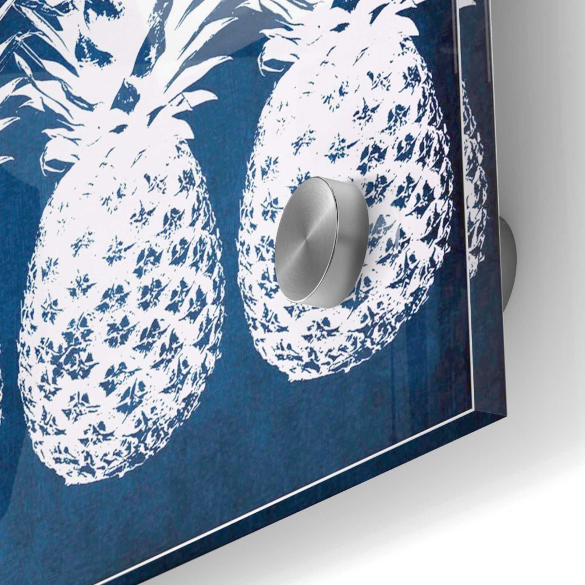 Epic Art 'Indigo Pineapple' by Linda Woods, Acrylic Glass Wall Art,36x36