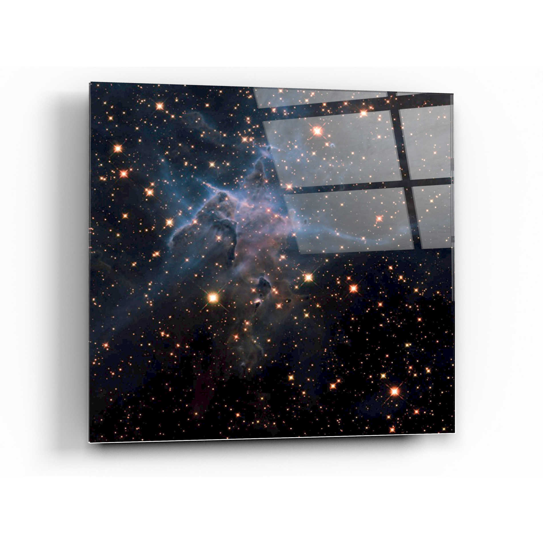 Epic Art "Mystic Mountain Infrared" Hubble Space Telescope Acrylic Glass Wall Art,36x36