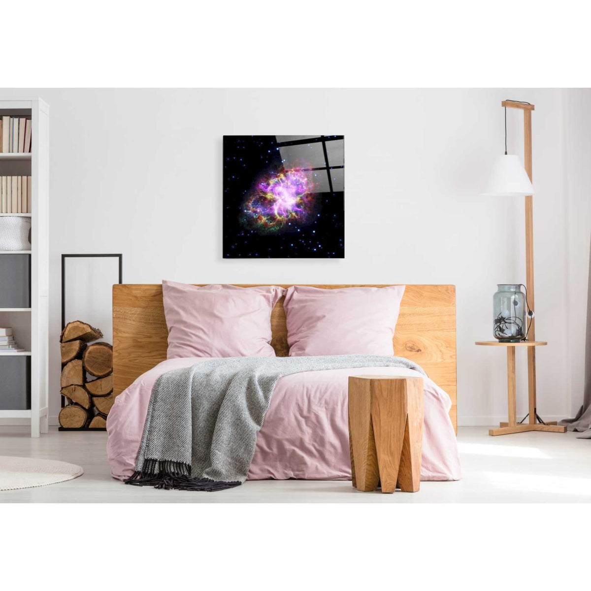 Epic Art "Crab Nebula Multi-Wavelengths" Hubble Space Telescope Acrylic Glass Wall Art,36x36