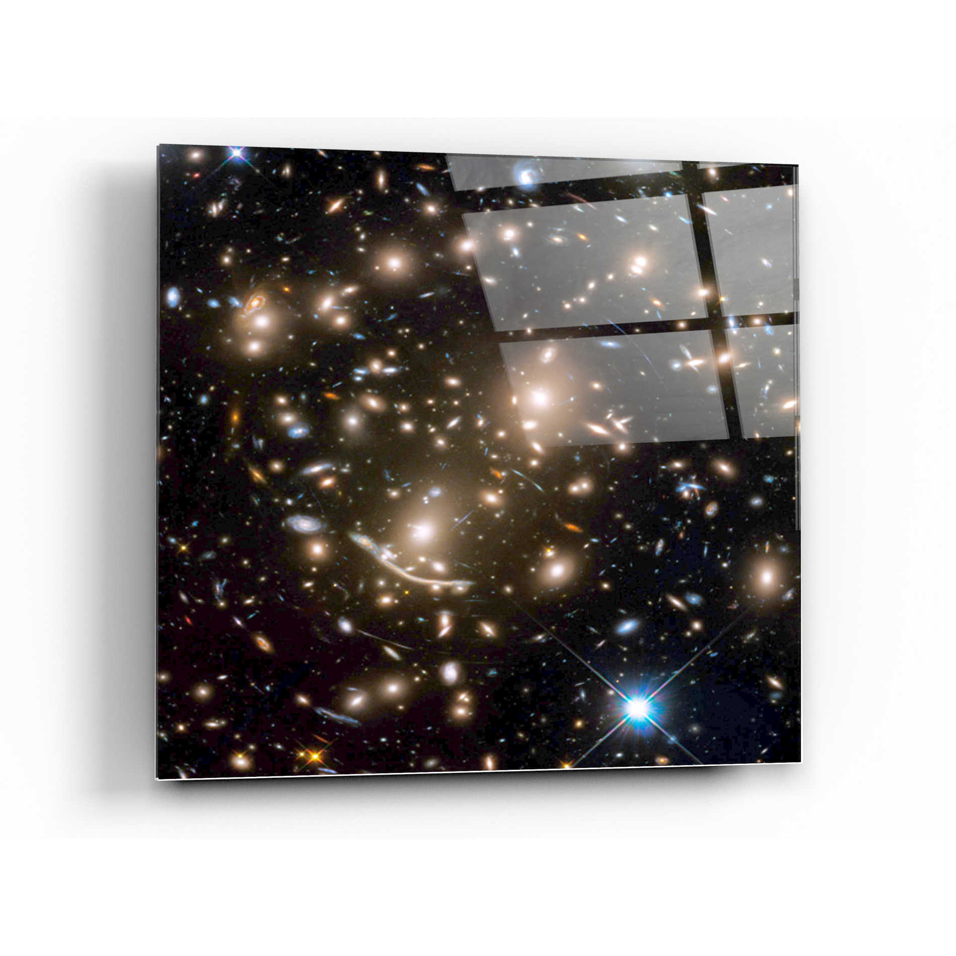 Epic Art "Abell 370" Hubble Space Telescope Acrylic Glass Wall Art,36x36